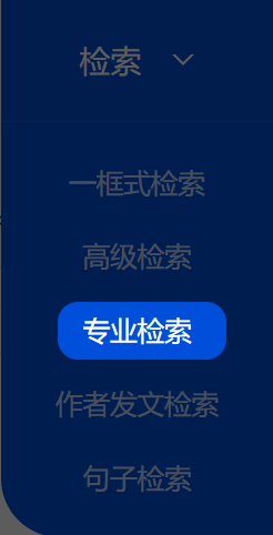 CNKI专业检索位置示意图2